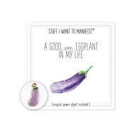 Warm Human Manifestation Eggplant Card & Charm