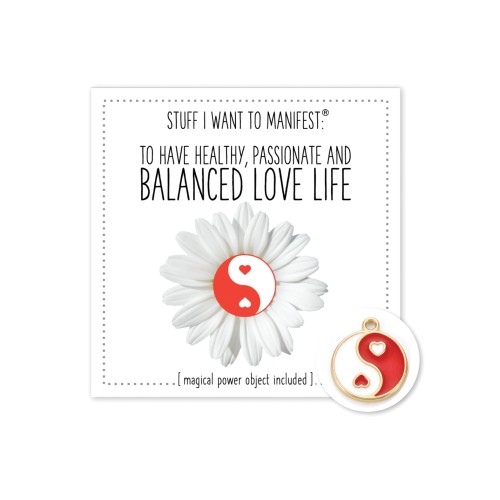 Warm Human Healthy Balanced Love Life Mini Card & Charm