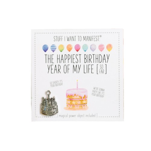 Warm Human The Best Birthday Year Mini Card and Charm