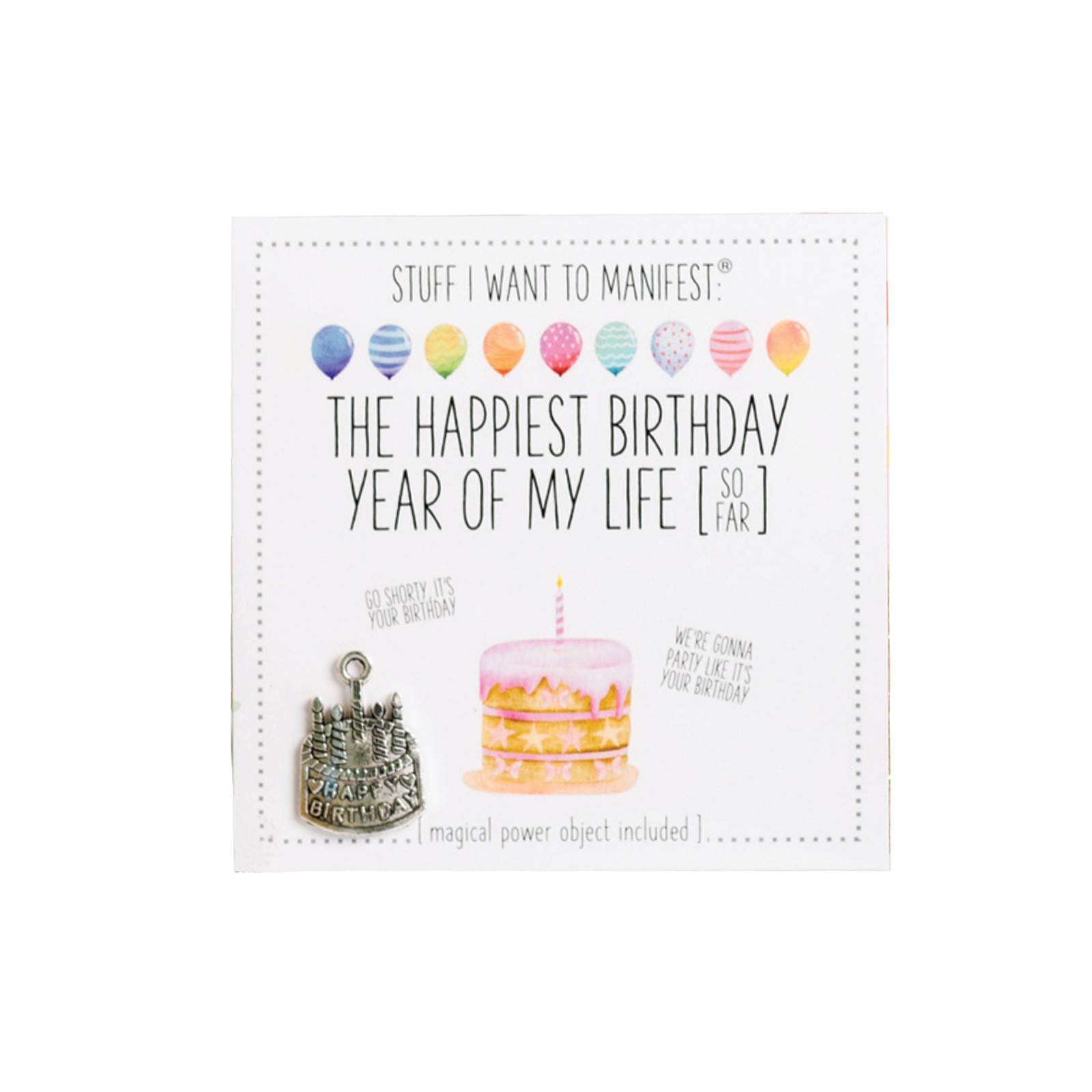 Warm Human The Best Birthday Year Mini Card and Charm