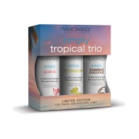 Wicked Sensual Care Trío Tropical Tamaño Viaje Lubricantes Saborizados - Disfruta del Sabor