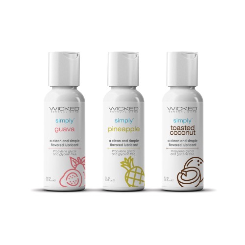 Wicked Sensual Care Tropical Trio Travel Size Flavored Lubes - Indulge in Flavor