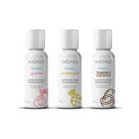 Wicked Sensual Care Tropical Trio Travel Size Flavored Lubes - Indulge in Flavor