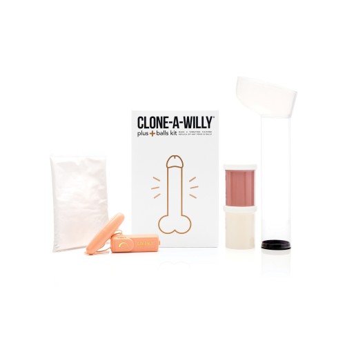 Kit Clone-A-Willy Plus con Bolas Tono de Piel Mediano