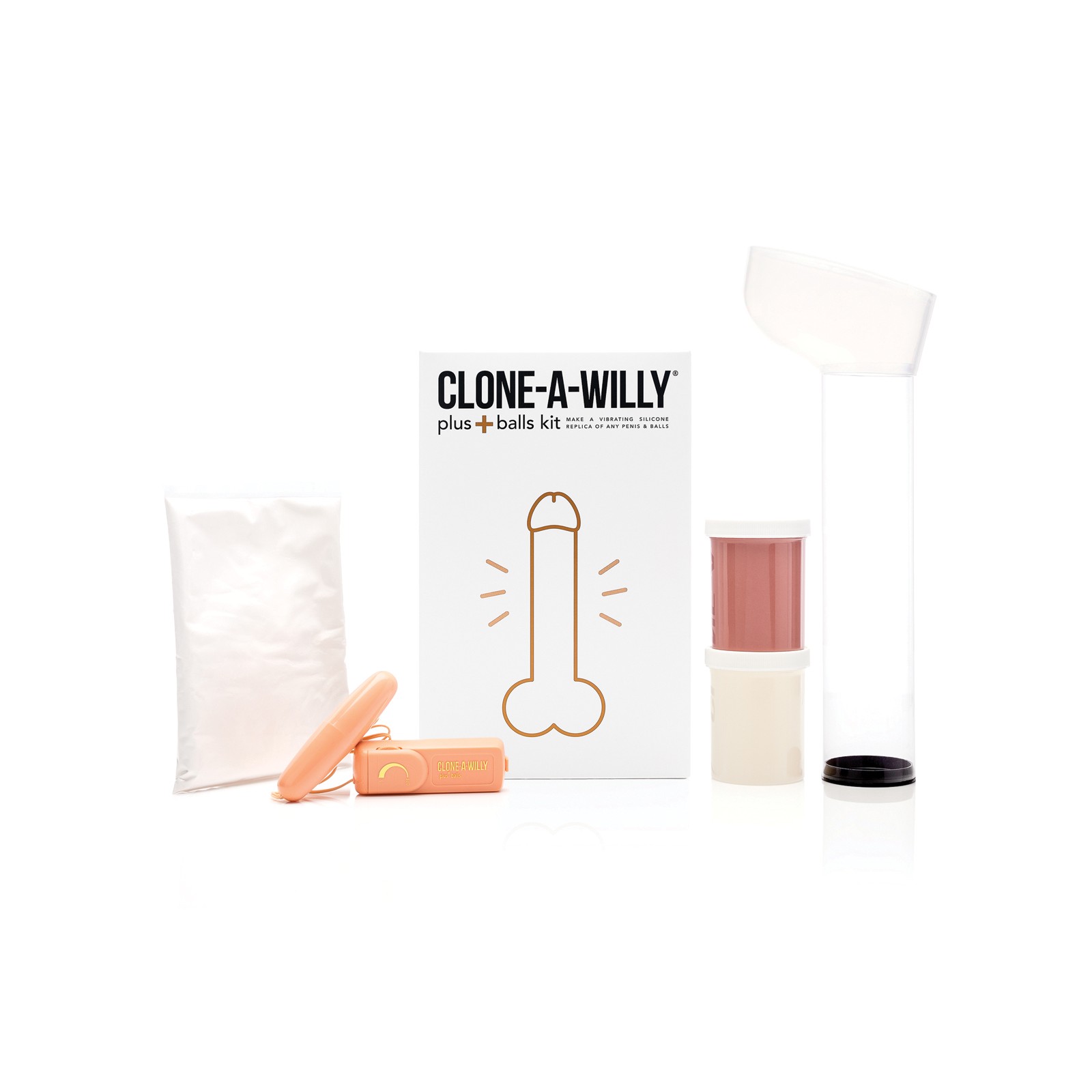 Kit Clone-A-Willy Plus con Bolas Tono de Piel Mediano