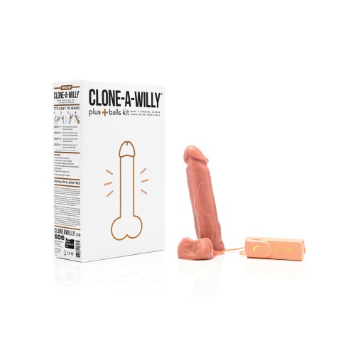 Kit Clone-A-Willy Plus con Bolas Tono de Piel Mediano