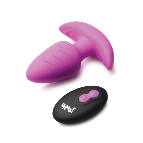 Rotating & Vibrating Butt Plug with Remote - Purple