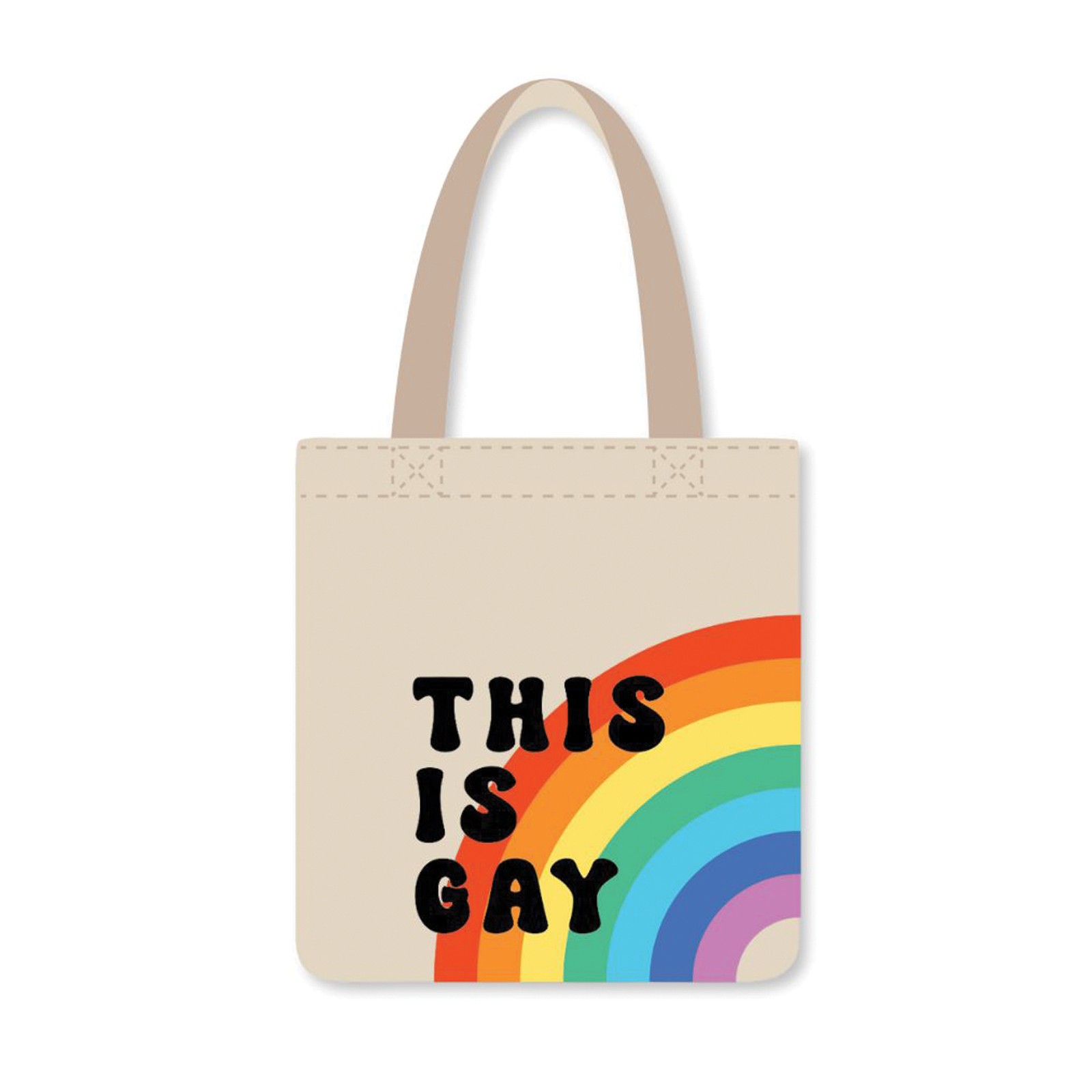 This Is Gay Rainbow Reusable Tote - Multi Color