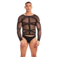 Rainbow Party Cam Boy Mesh Set Black Size S/M