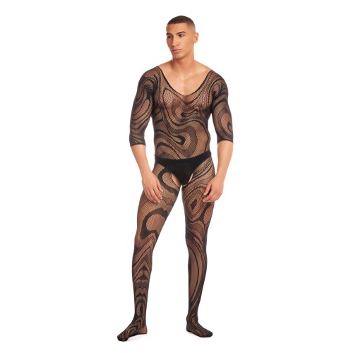 Conjunto de 2 Piezas Rainbow Party Supernova Body Stocking con Tanga - Negro S/M