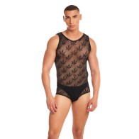 Rainbow Party Night Blaze Singlet 2 pc Set Black S/M