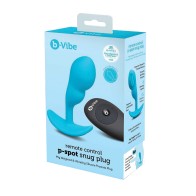 b-Vibe Plug Snug P-Spot Control Remoto Azul