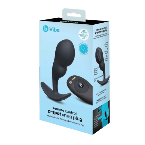 b-Vibe Plug Snug Control Remoto P-Spot - Negro