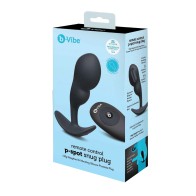 b-Vibe Plug Snug Control Remoto P-Spot - Negro