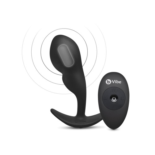 b-Vibe Plug Snug Control Remoto P-Spot - Negro