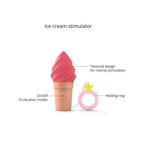 Love to Love Candice Ice Cream Cone Stimulator Raspberry Jolly