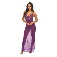 Katana Sheer Lace Gown for Elegant Sleepwear