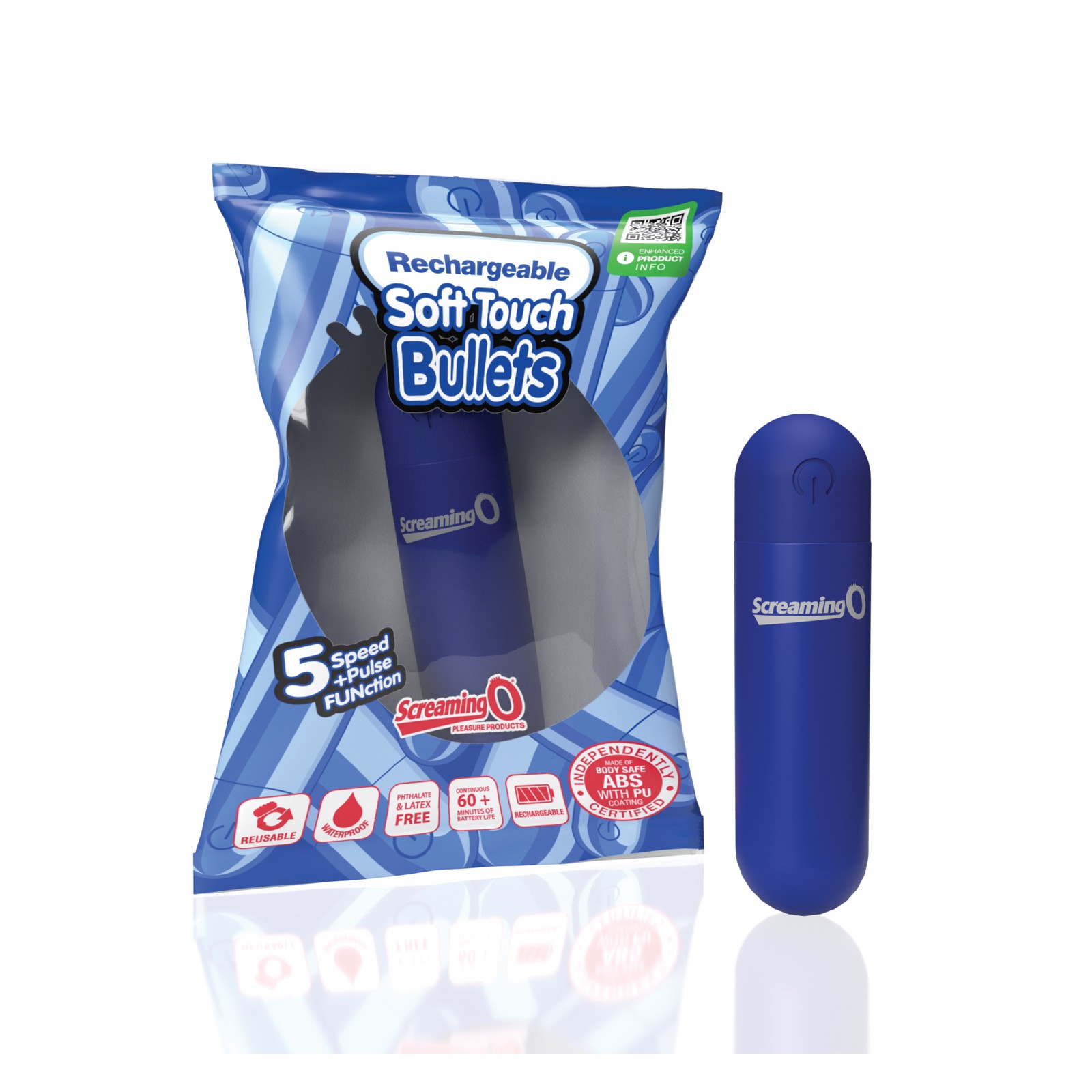 Screaming O Soft Touch Rechargeable Bullet Blue