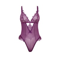 Katana Mesh and Lace Teddy Purple S/M