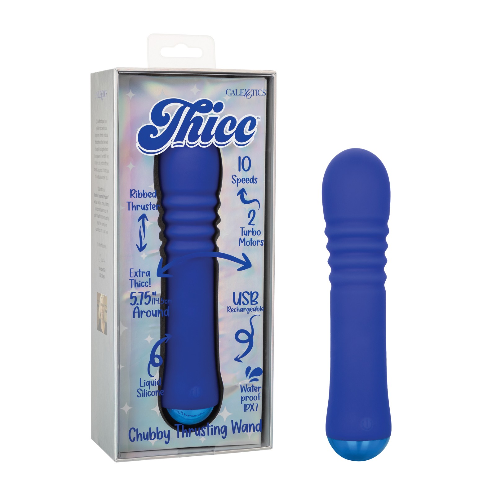 Thicc Chubby Thrusting Wand - Blue