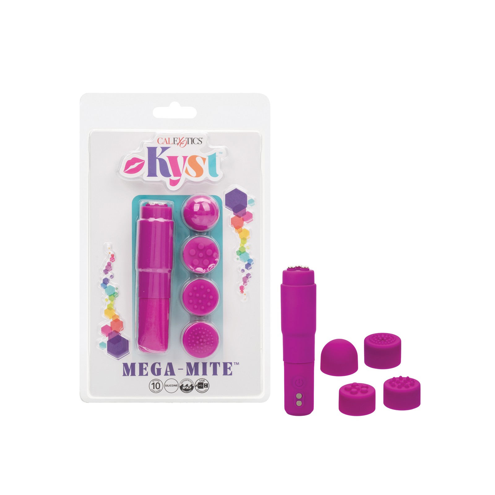 Kyst Mega-Mite Pink Stimulator with Interchangeable Tips