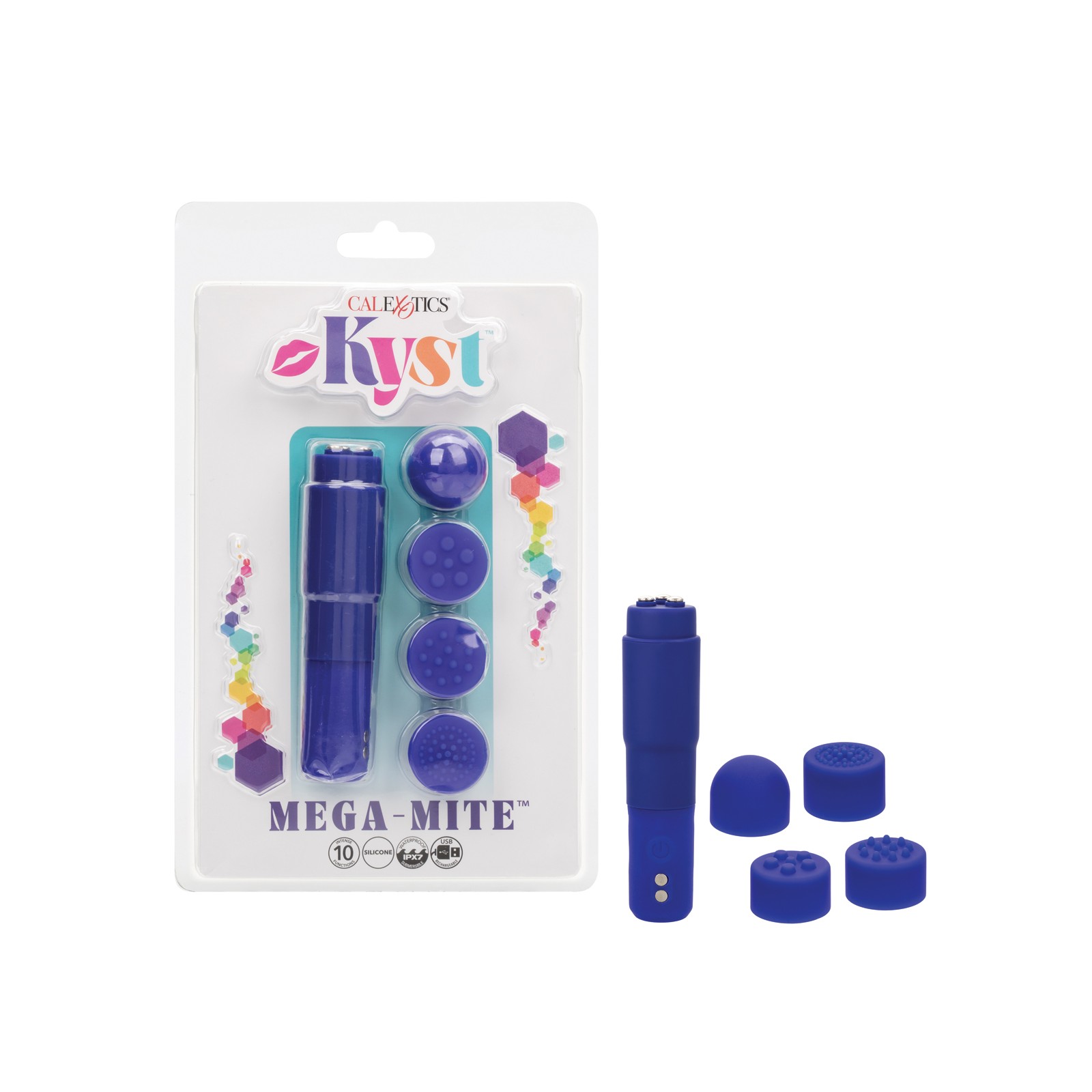 Kyst Mega-Mite Stimulator with Interchangeable Tips Purple