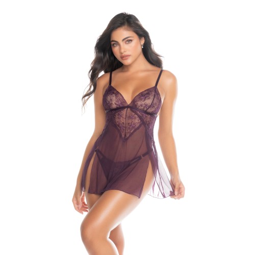 Lace and Mesh Baby Doll Set for Seductive Appeal