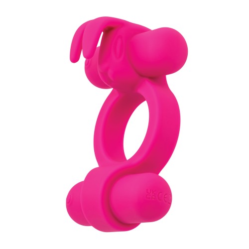 Couple's Enhancer Silicone Rechargeable Rockin' Rabbit Fuchsia