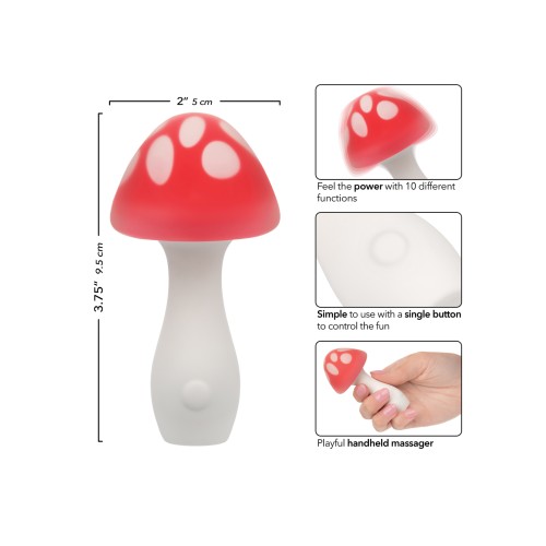 Masajeador Juguetón Muff Shroom Naughty Bites - Rojo/Blanco