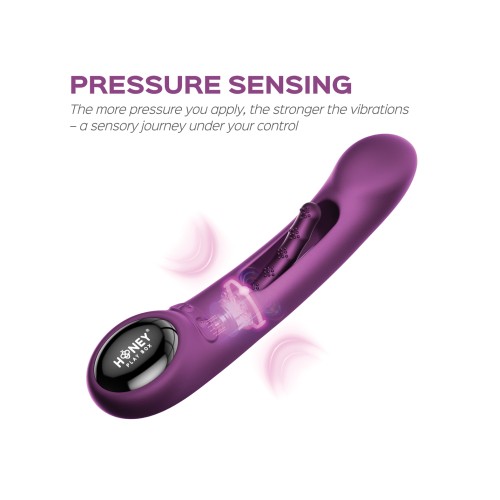 Tempo Pressure Sensing Flapping Vibrator in Purple