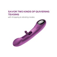 Tempo Pressure Sensing Flapping Vibrator in Purple