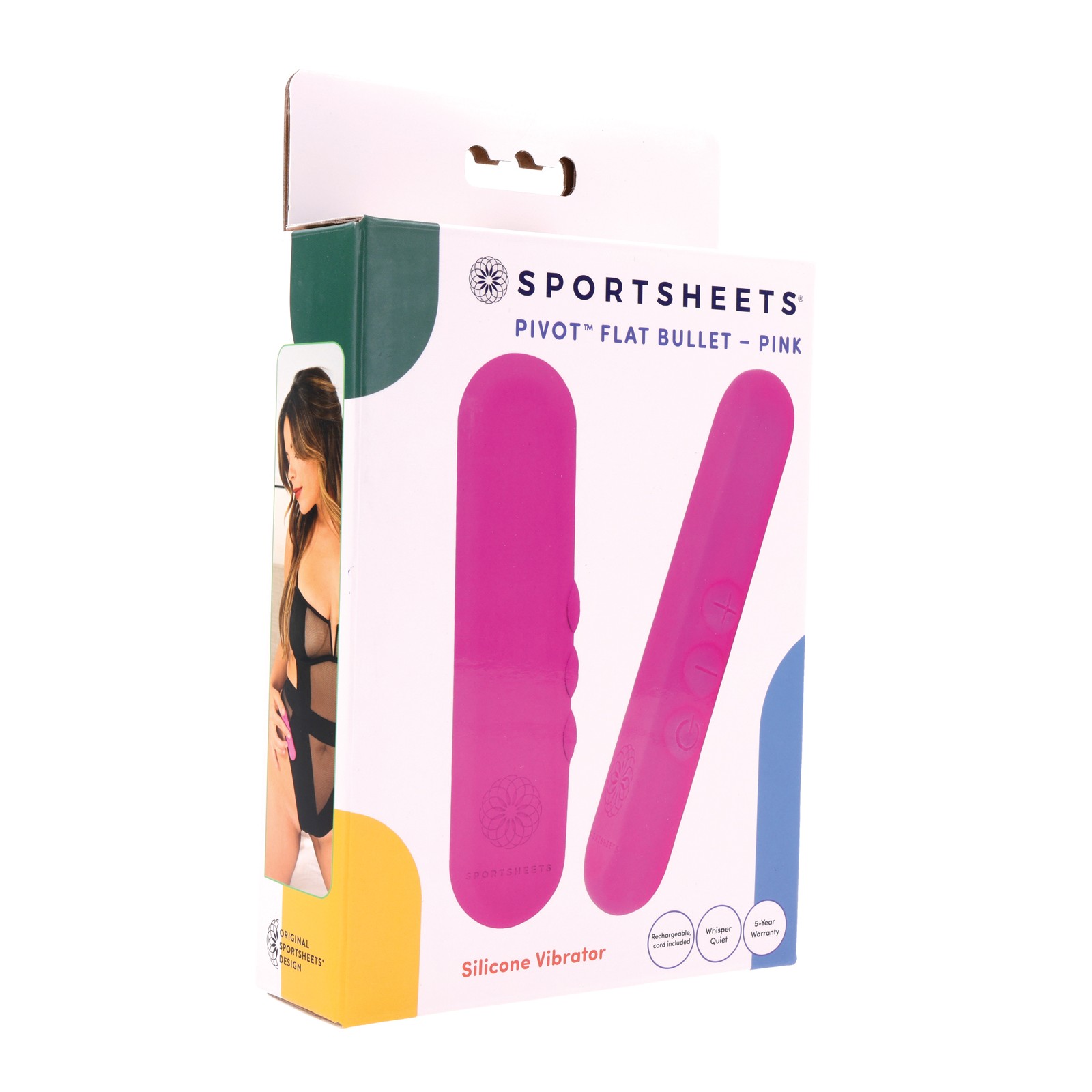 Discreet Flat Bullet Vibrator - Pink