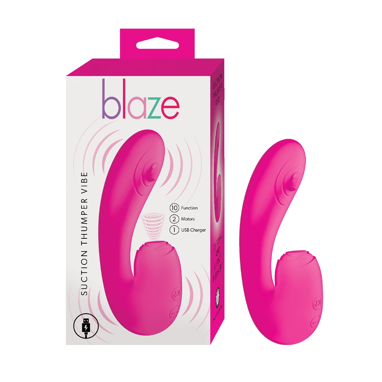 Blaze Suction Thumper Vibe Pink