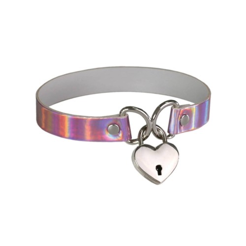 Collar de Corazón Plesur Rosa Holográfico