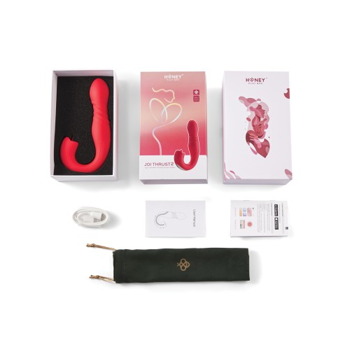 Joi Thrust 2 G-Spot Vibrator Clit Licker Red