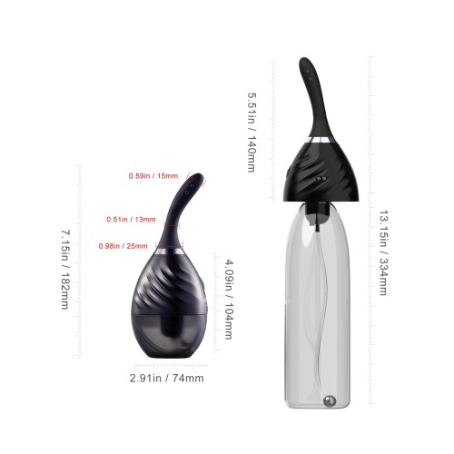 Bulby Auto Spray Anal Douche System Black