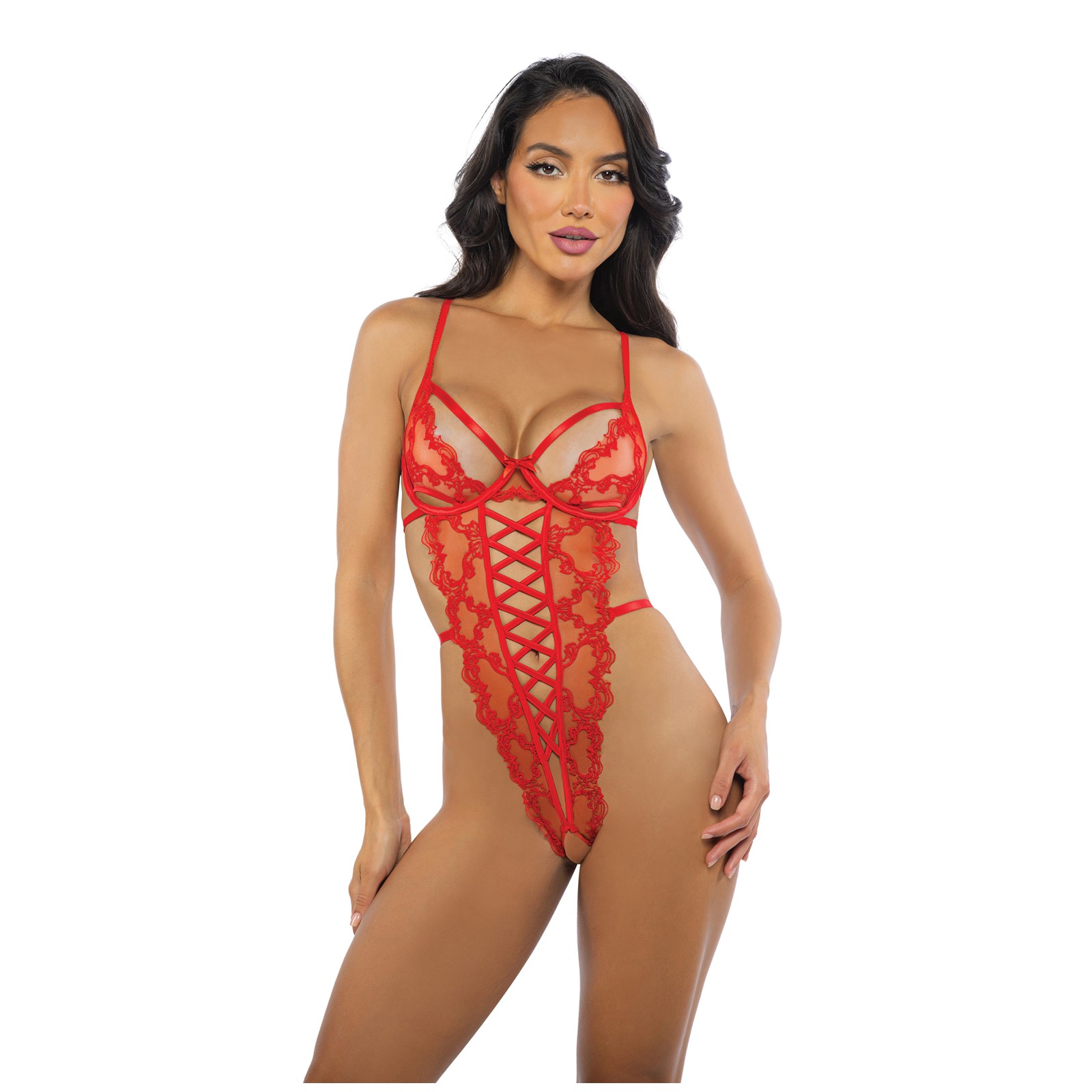 Baroque Heart Embroidered Lace Teddy XL