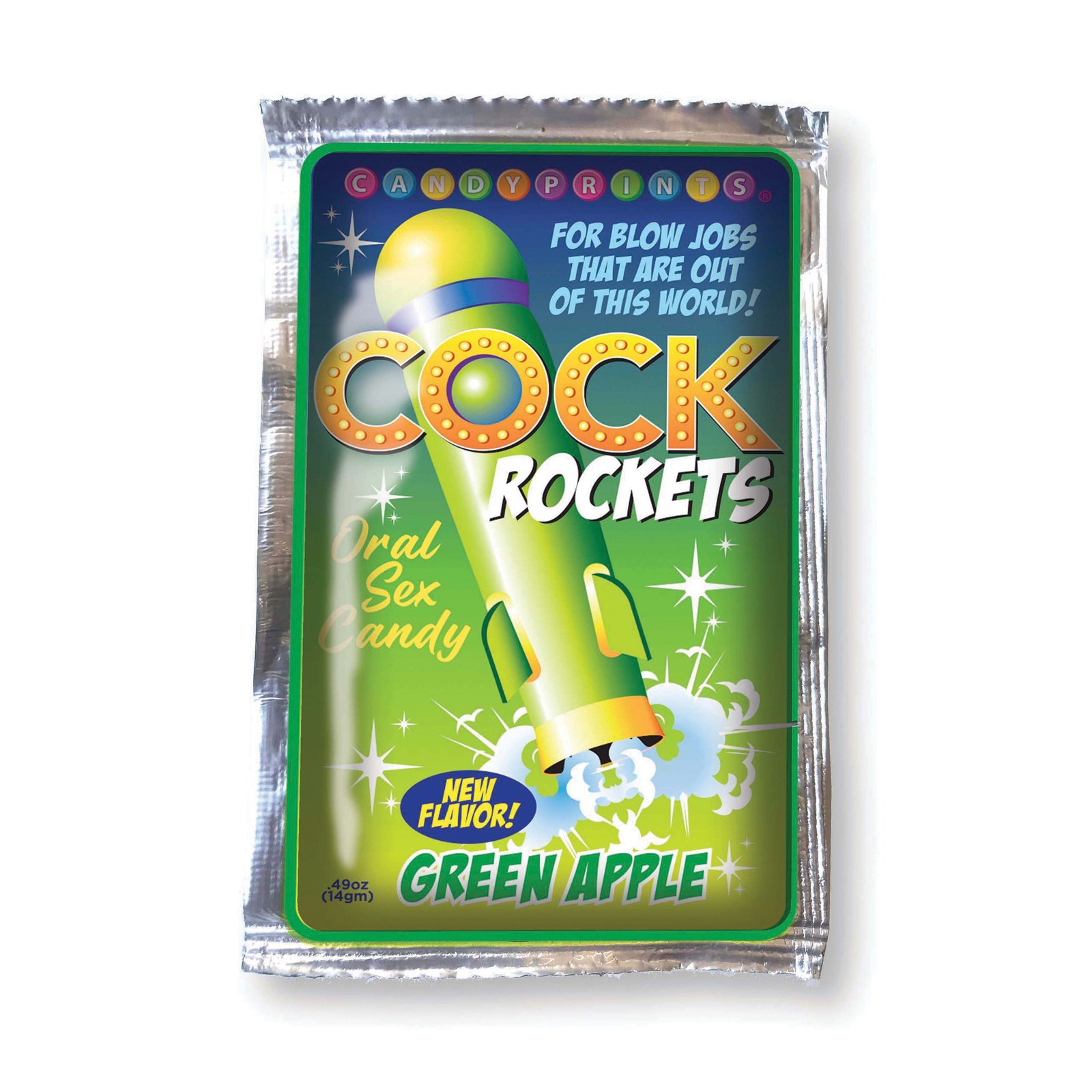 Caramelo Oral Cock Rockets Sabor Manzana Verde