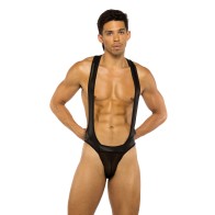 Men's Wrestling Jockstrap Singlet Black SM