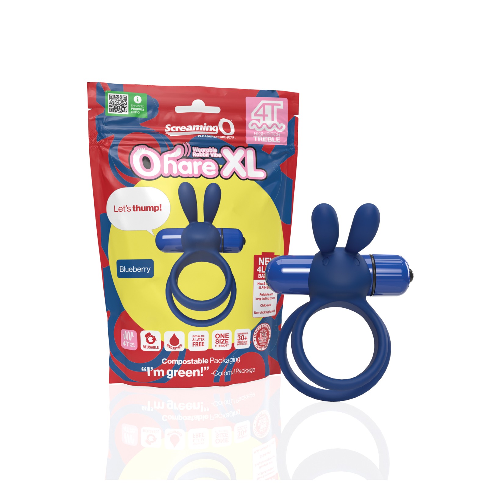 Screaming O 4T Ohare XL Rabbit Vibrator Blueberry