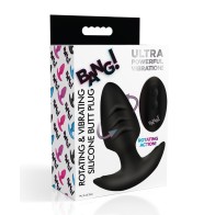 Bang Rotating and Vibrating Butt Plug with Remote in Black