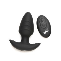 Bang Rotating and Vibrating Butt Plug with Remote in Black