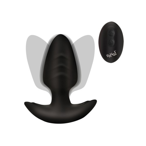 Bang Rotating and Vibrating Butt Plug with Remote in Black