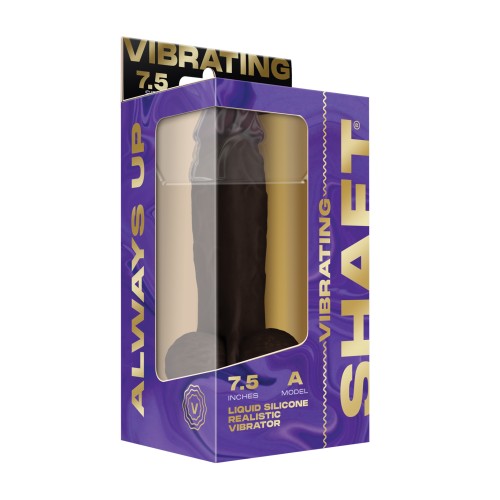 Pene Vibrador de Silicona Flexskin 7.5" con Testículos Caoba