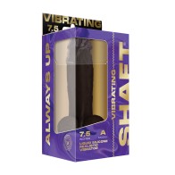 Pene Vibrador de Silicona Flexskin 7.5" con Testículos Caoba