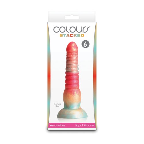 Colors Stacked 6" Dildo - Red/Gold - Explore Sensations