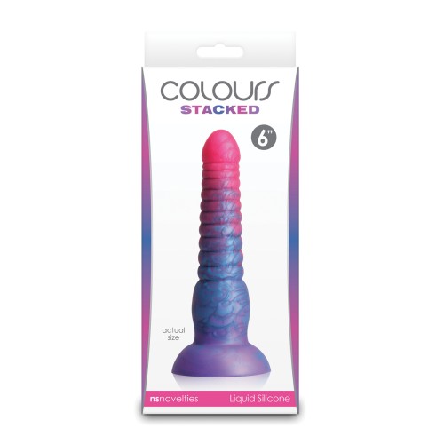 Dildo Apilado de Colores de 6 Pulgadas - Placer Vibrante