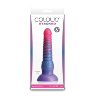 Dildo Apilado de Colores de 6 Pulgadas - Placer Vibrante