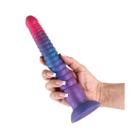 Dildo Colores Apilados Vibrante en Rosa y Azul