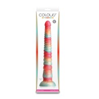 Colours Stacked 12 Inch Dildo Red Gold